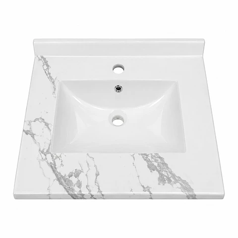 Lavamanos Integrado en Porcelana 50 × 40 cm Carrara