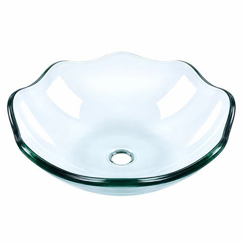 Lavamanos en Cristal Transparente Concha de 31 cm