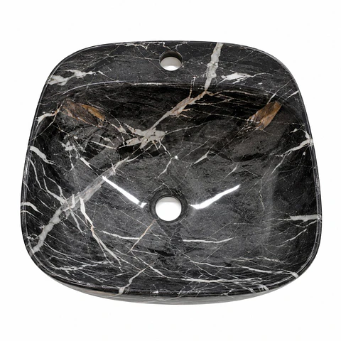Lavamanos Cuadrado Moro Negro 420 × 420 × 155