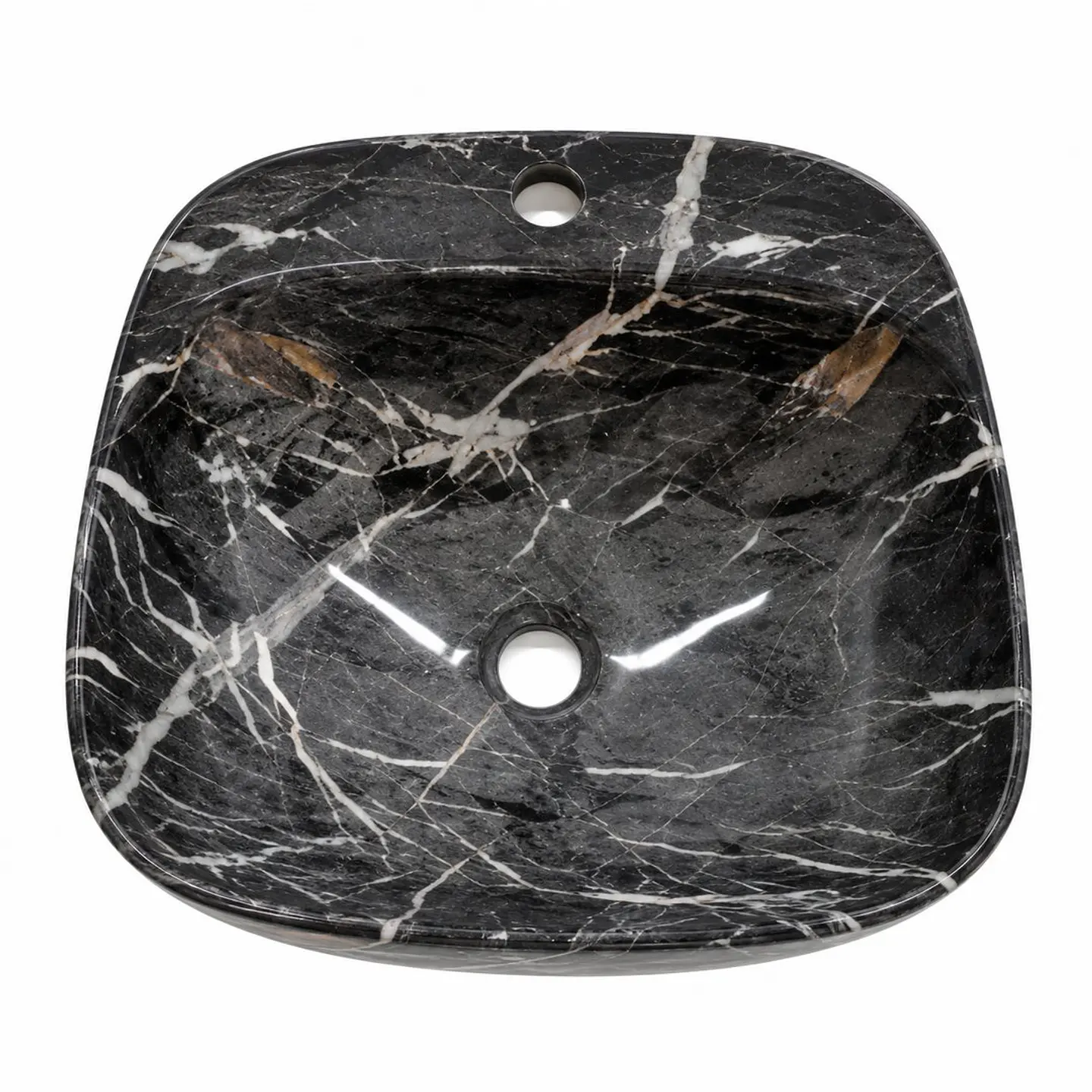 Lavamanos Cuadrado Moro Negro 420 × 420 × 155 1