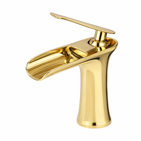 Monocontrol Lavamanos Bajo Cascada Oro (ref. FT8035G)