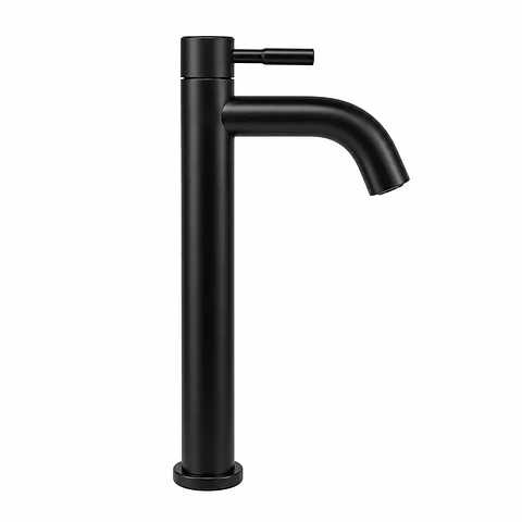Llave Lavamanos Alta Negra 30 cm