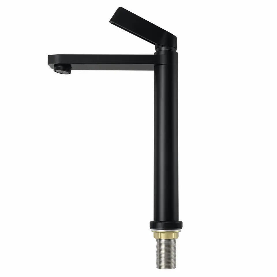 Llave Lavamanos Alta Lincon Negro 1