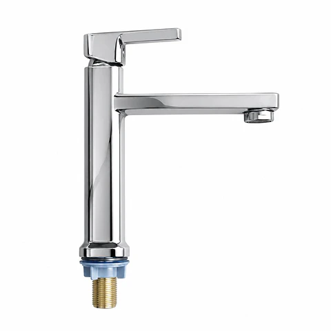 Llave Lavamanos Baja Agua Fría Cromada 650g