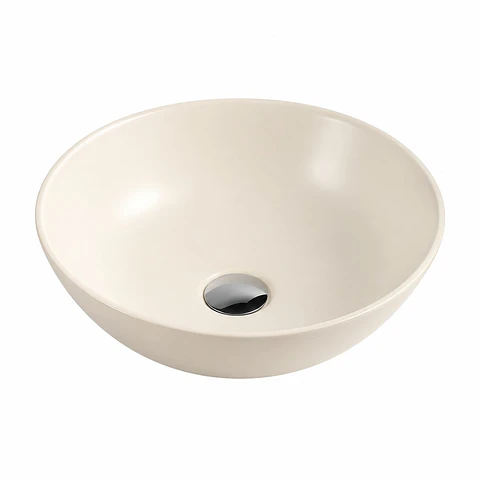 Lavamanos Sobreponer en Porcelana Redondo Beige 31 × 31 cm