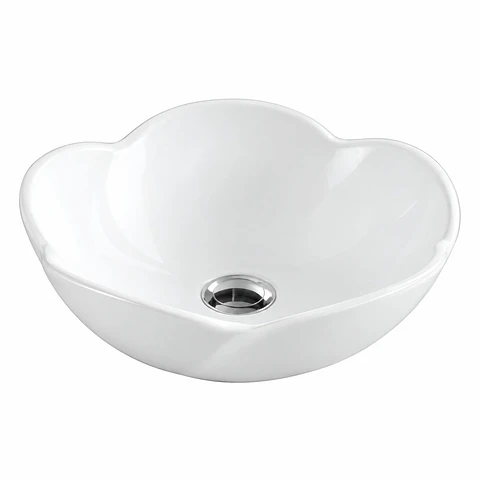 Lavamanos Sobreponer Flor Blanco 40 × 40 cm