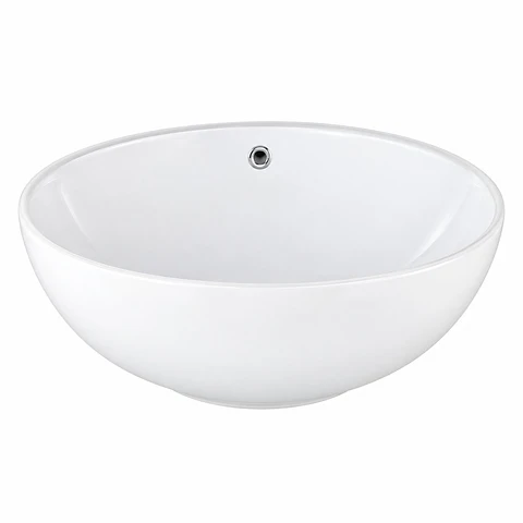 Lavamanos Sobreponer Porcelana Redondo Blanco 385 × 385 × 155 cm
