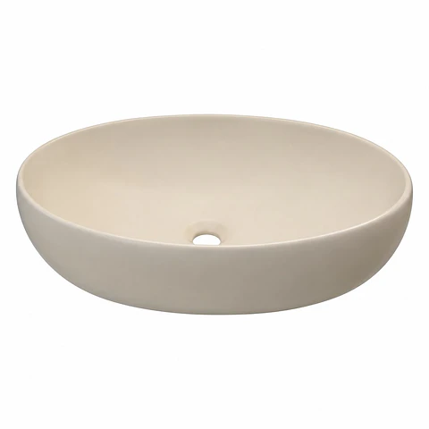 Lavamanos Sobreponer Ovalado Beige 420 × 300 × 155 cm