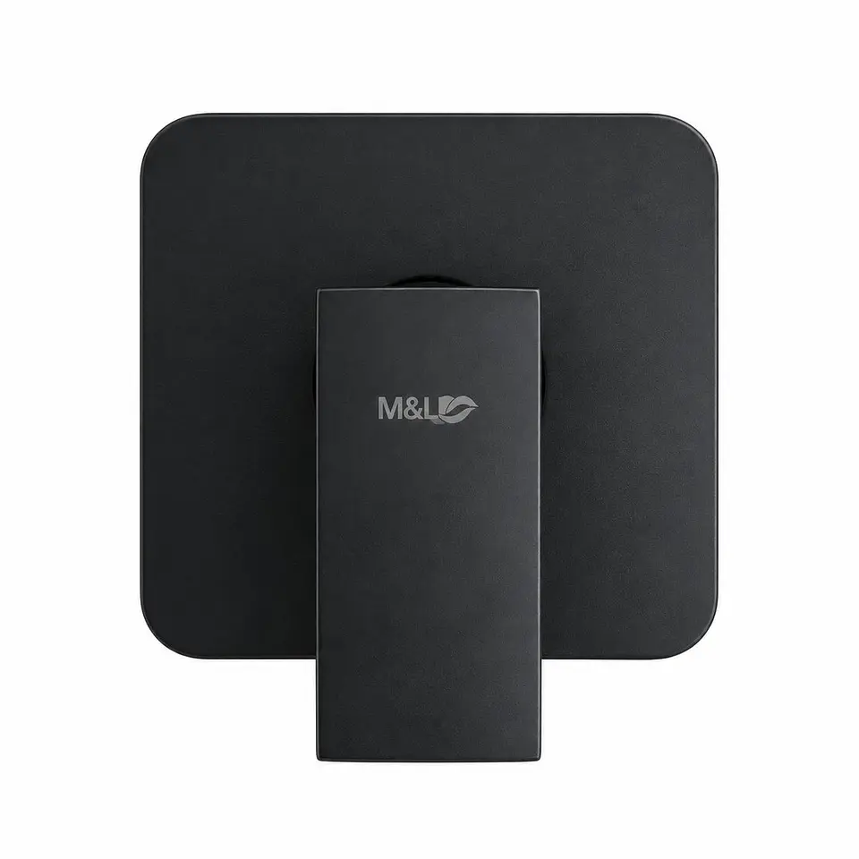Monocontrol Ducha Cuadrado Negro Mate 1