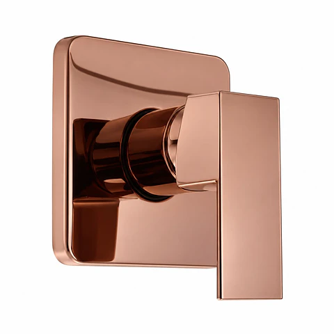 Monocontrol Ducha Cuadrado Oro Rosa