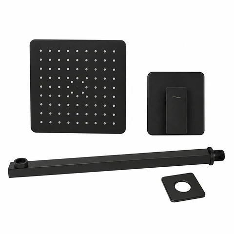 Conjunto Ducha Orca Negro Mate