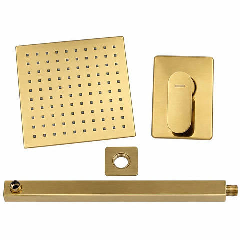 Conjunto Ducha Orca Oro Cepillado