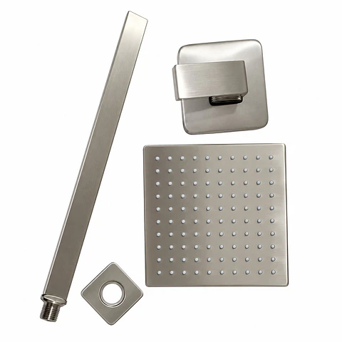 Conjunto Ducha Orca Satín Regadera 8" Gruesa