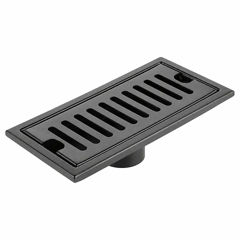Rejilla Piso Ranurada Negro 10 × 30