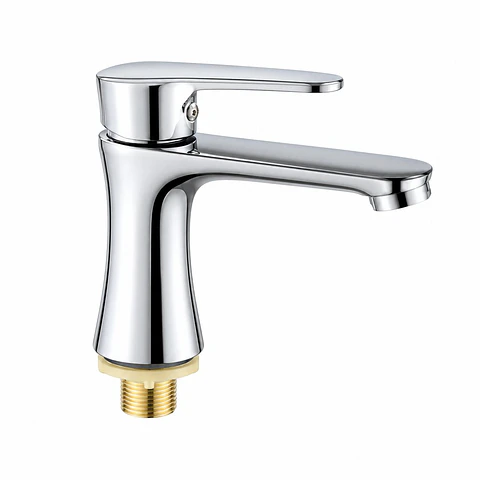 Llave Lavamanos Baja Agua Fría Cromada