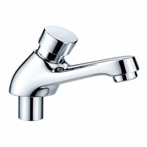 Llave Lavamanos Baja de Push Cromada