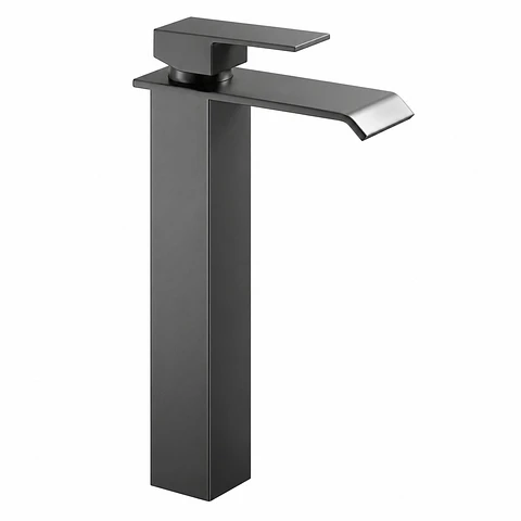 Monocontrol Lavamanos Alto Cascada Gris