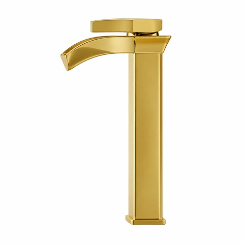 Monocontrol Lavamanos Alto Cascada Oro (ref. FT2020G)