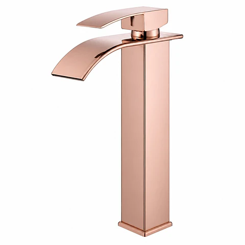 Monocontrol Lavamanos Alto Milan Oro Rosa Brillante