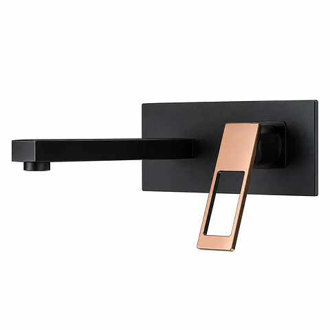 Monocontrol Pared Negro- Oro Rosa