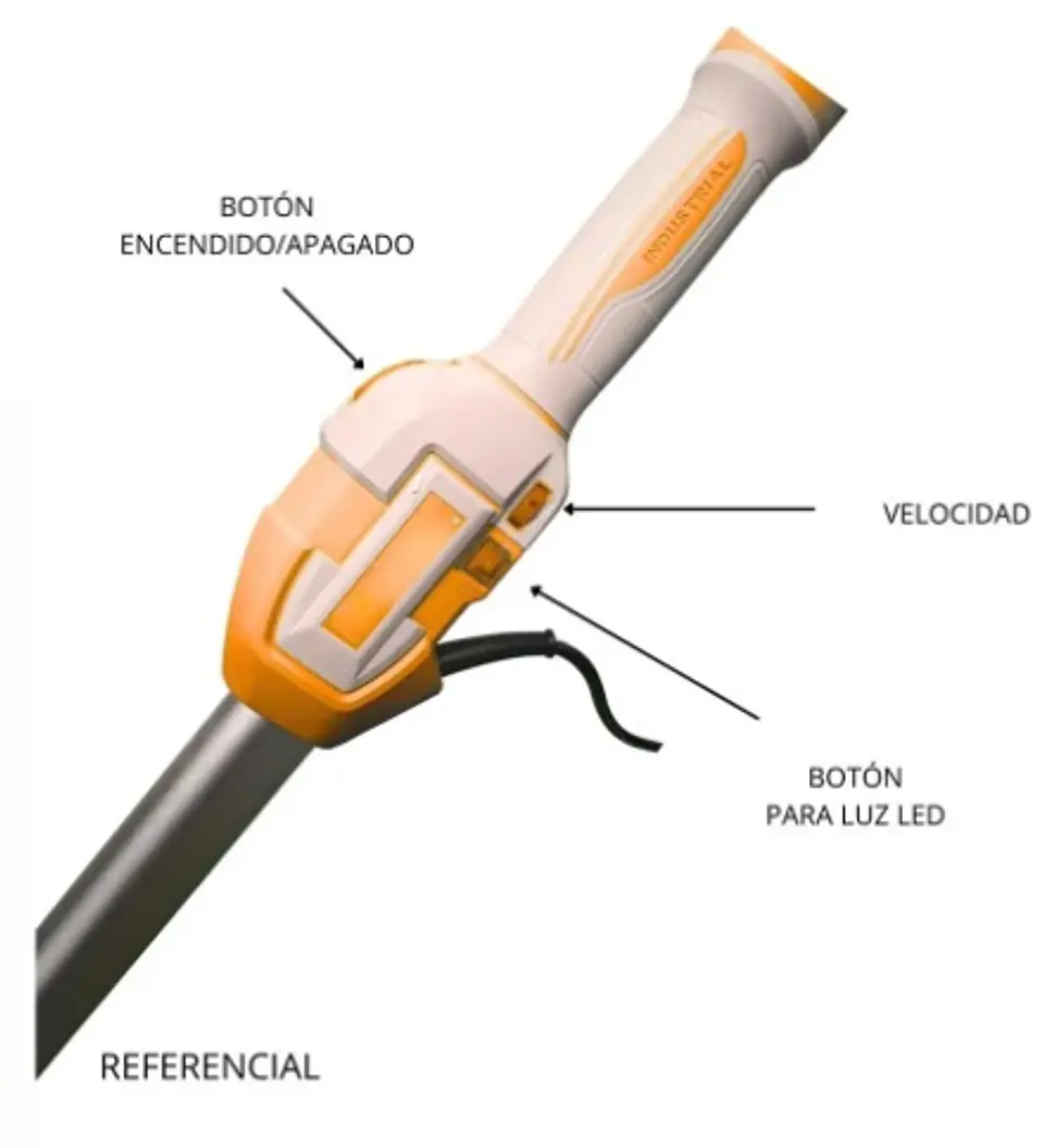 LIJADORA DE PARED Y TECHO TELESCÓPICA INDUSTRIAL 1050W INGCO DWS105016 4