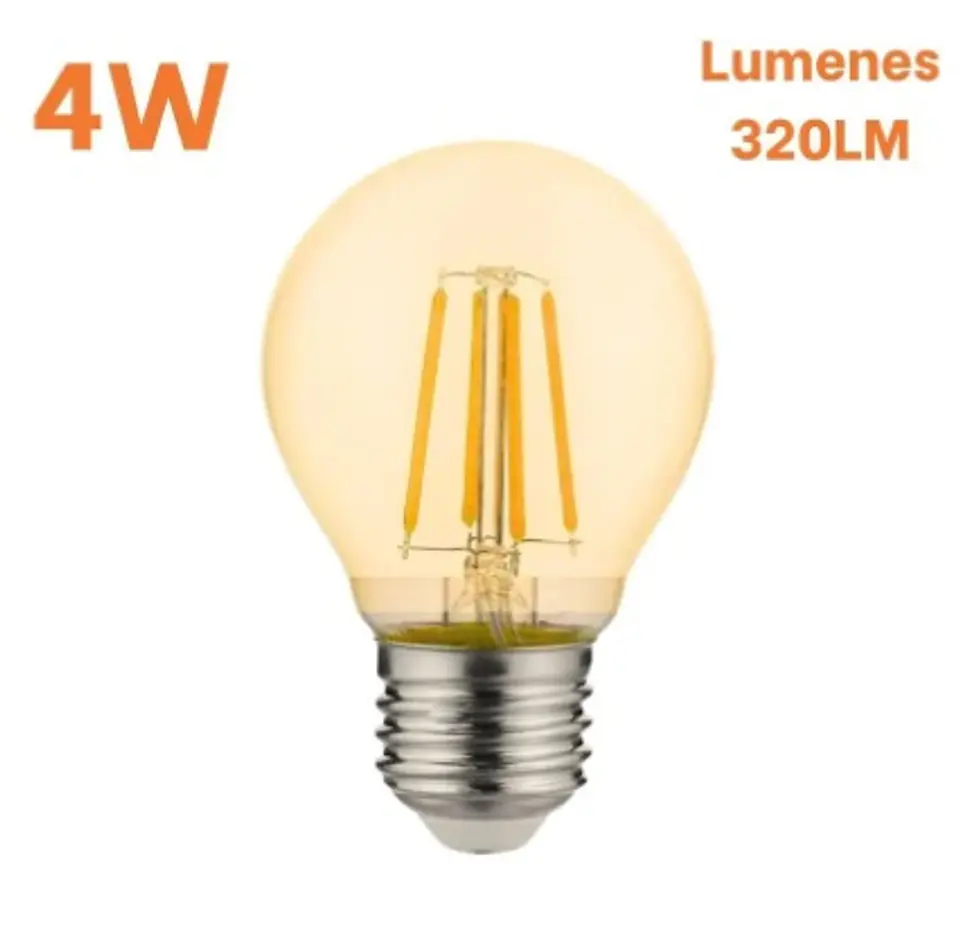 FOCO VINTAGE 4W LUZ CALIDA CAJA X 25 UND TE SALE S/3.10 LA UNIDAD 2