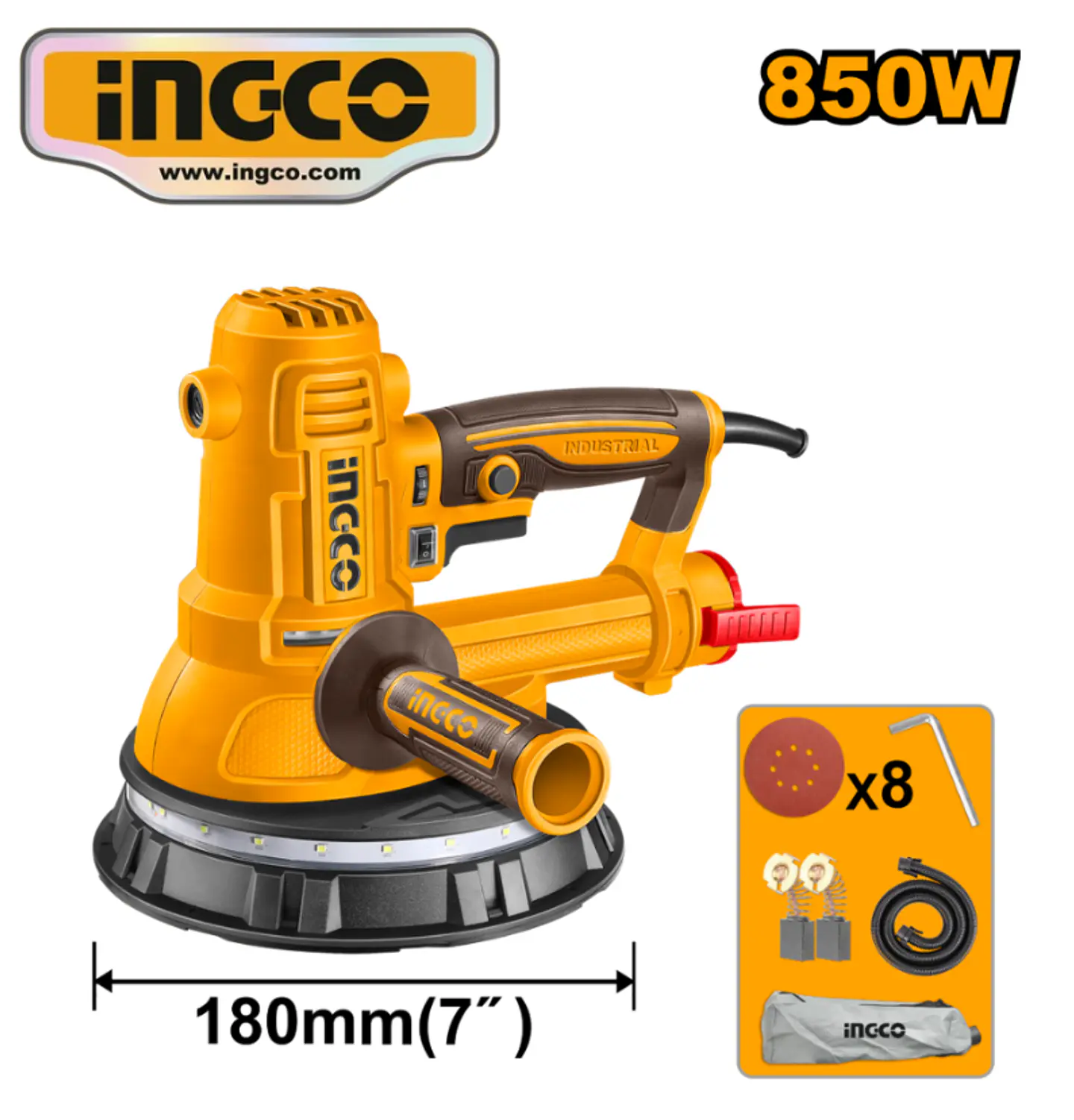 LIJADORA DE PARED 7″ DE 850W 1
