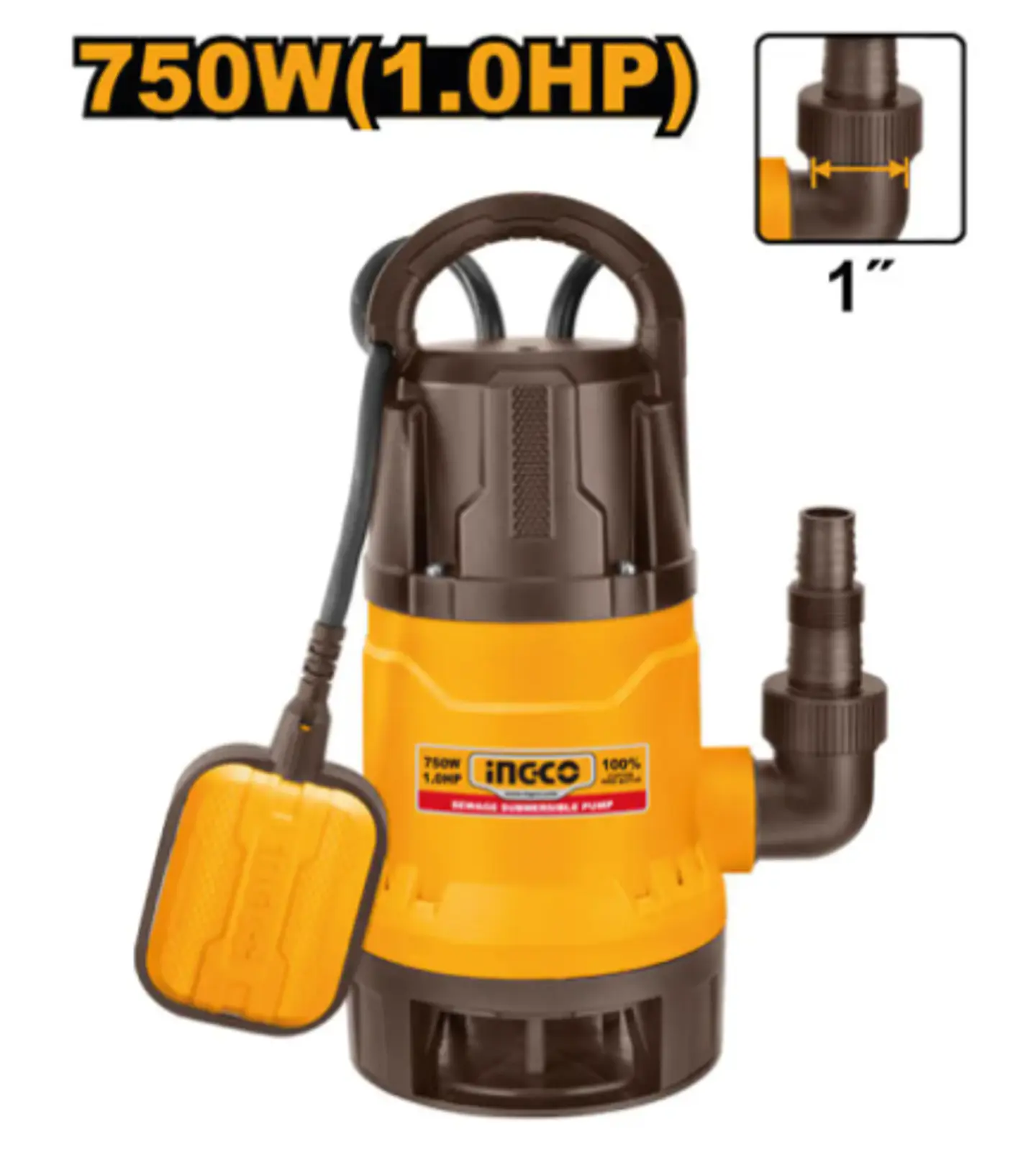 BOMBA DE AGUA SUMERGIBLE 750W 1.0HP 1