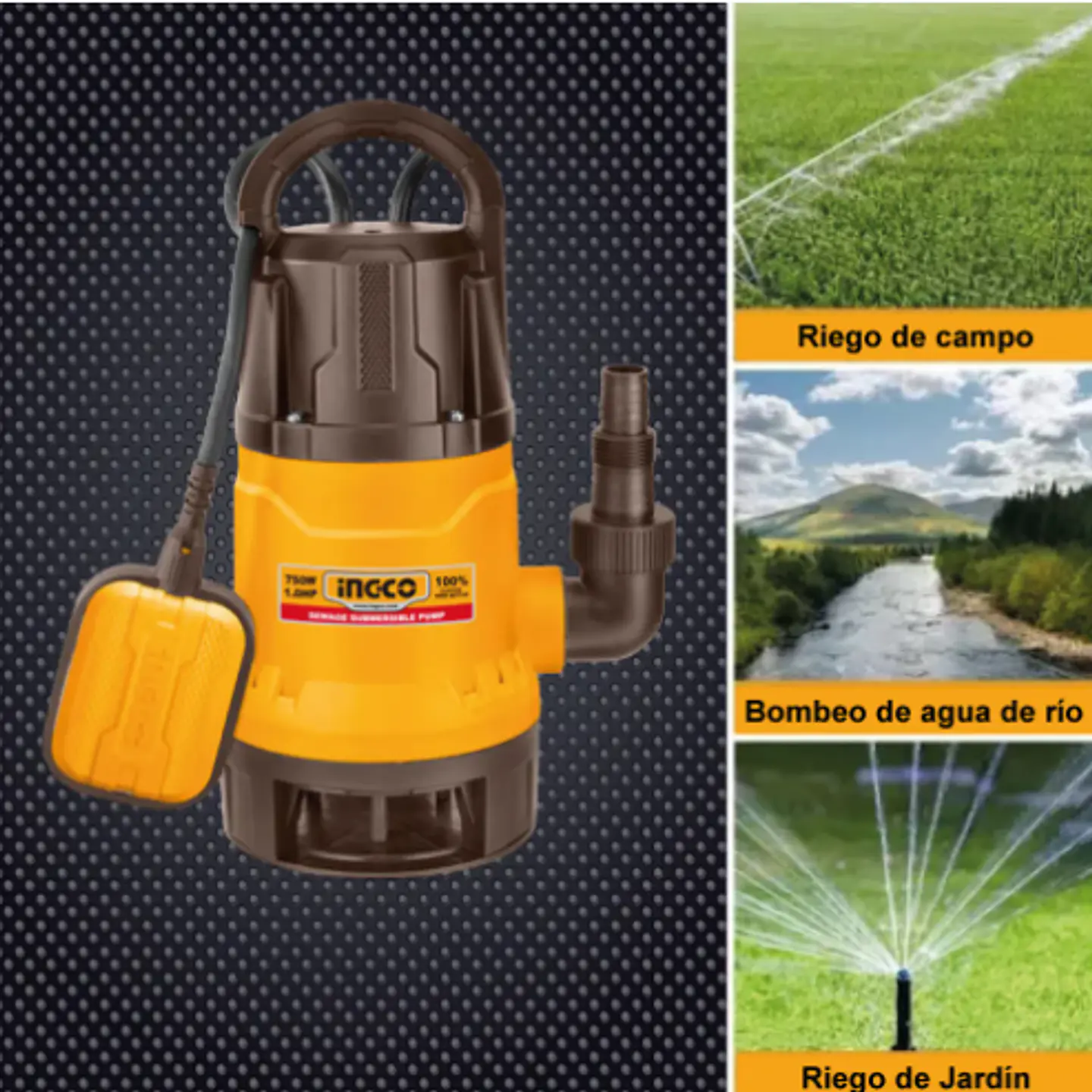 BOMBA DE AGUA SUMERGIBLE 750W 1.0HP 5