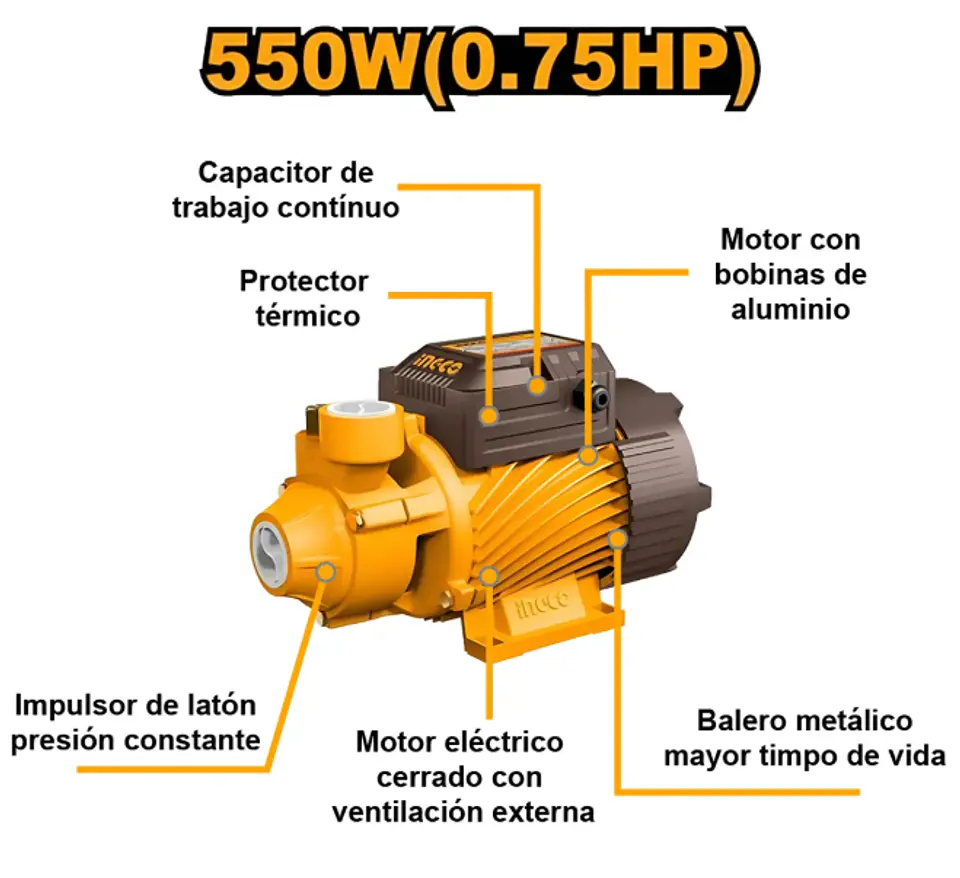 BOMBA DE AGUA  550W(0.75HP) 2