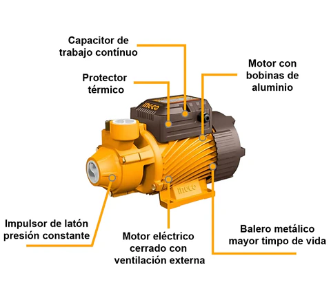 BOMBA DE AGUA  750W(1.0HP) 220 240V~60Hz