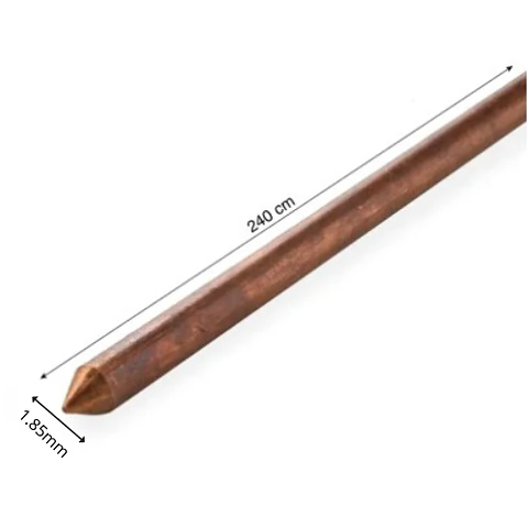 VARILLA DE COBRE PURO DE 3/4" X 2.40 MTS. (18.5mm)