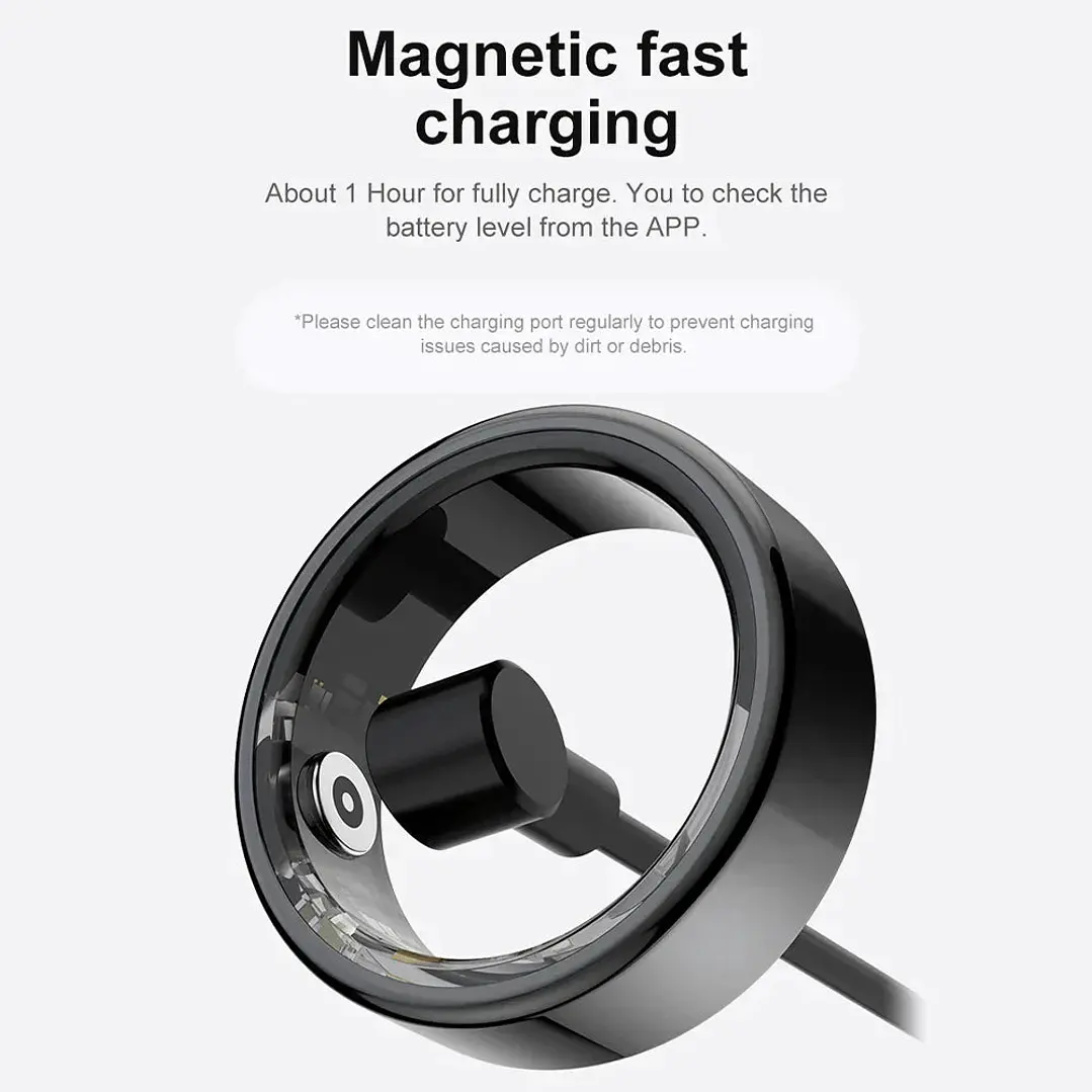 Titanium Steel Smart Ring with Health Monitoring, IP68 Waterproof, and Multi-sport Modes 1