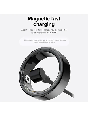 Titanium Steel Smart Ring with Health Monitoring, IP68 Waterproof, and Multi-sport Modes