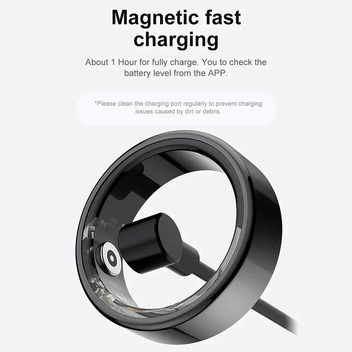 Titanium Steel Smart Ring with Health Monitoring, IP68 Waterproof, and Multi-sport Modes 1