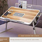 Foldable Radiator-Adjustable Laptop Desk with Drawer - Thumbnail 1
