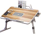 Foldable Radiator-Adjustable Laptop Desk with Drawer - Thumbnail 2