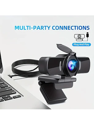 1080P HD Webcam with Microphone - Clear Video & Crystal Clear Audio
