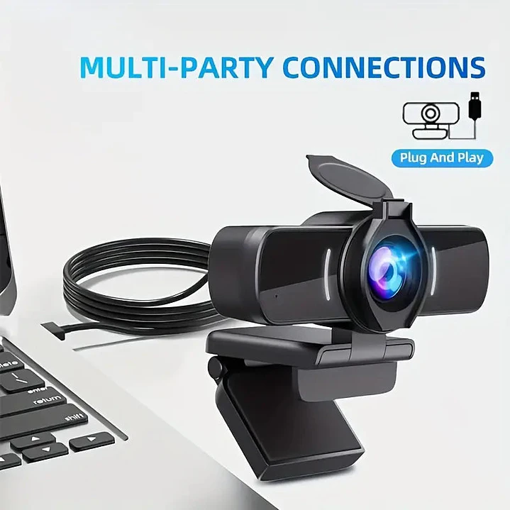 1080P HD Webcam with Microphone - Clear Video & Crystal Clear Audio 1