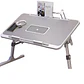 Foldable Laptop Desk with Adjustable Height and Radiator - Grey - Miniatura 1