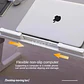 Foldable Laptop Desk with Adjustable Height and Radiator - Grey - Miniatura 4