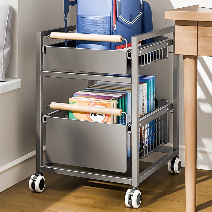 Mobile Book Bag Storage Rack Trolley 3