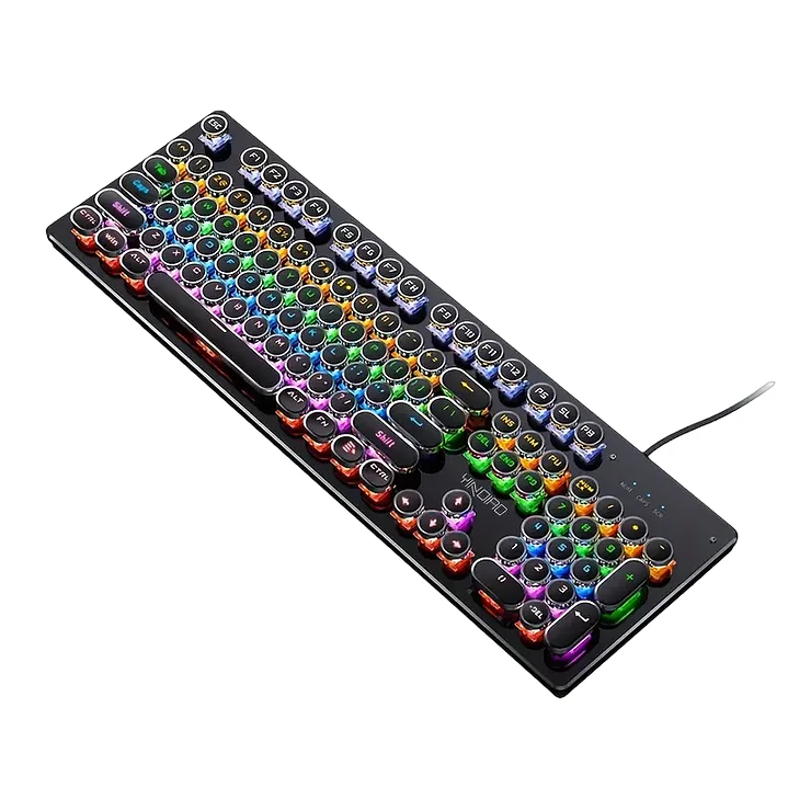 Caller Mechanical Keyboard - 104 Keys, Green Axis, Backlit, Wired USB, Black [Green Axis] 1