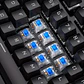 Caller Mechanical Keyboard - 104 Keys, Green Axis, Backlit, Wired USB, Black [Green Axis] - Miniatura 2