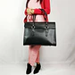 The Signature 17" Leather Laptop Bag, Black Flap - Thumbnail 3