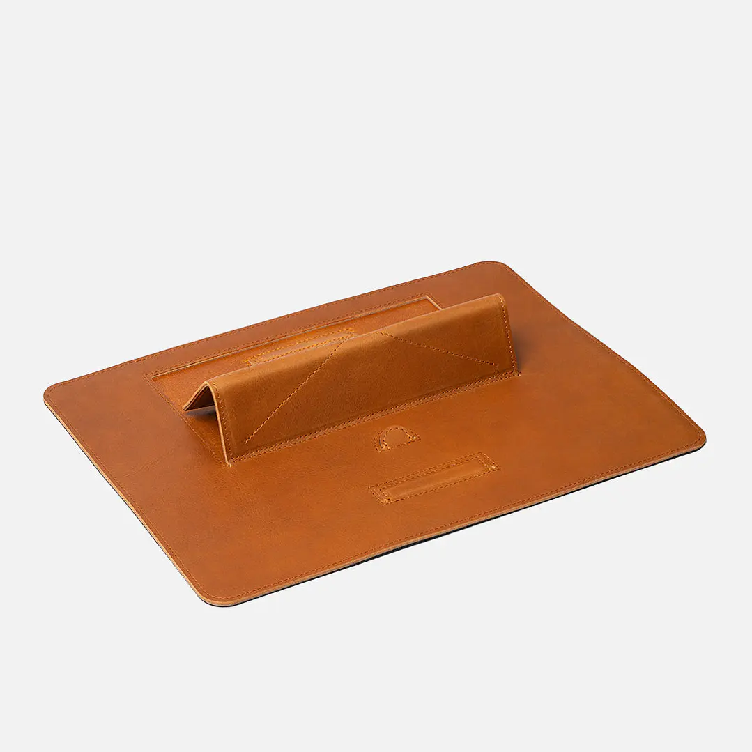 Full-Grain Leather Desktop Stand for iPad 1