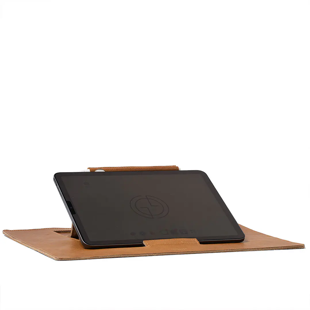 Full-Grain Leather Desktop Stand for iPad 2