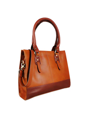 The Signature 15" Leather Laptop Bag, Tan