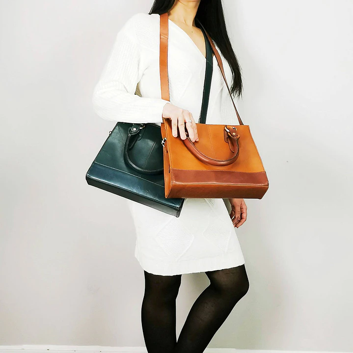 The Signature 15" Leather Laptop Bag, Tan 2