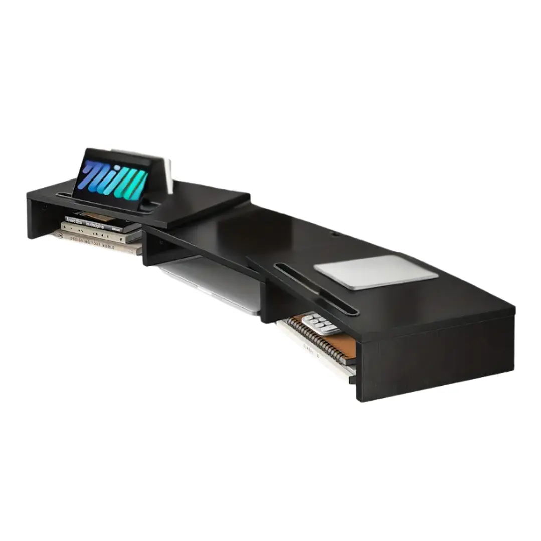 Adjustable Dual Monitor Stand with Storage (2-Slot) 1